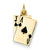 14k Gold Enameled Blackjack Playing Cards Charm hide-image