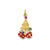 Christmas Tree & Enameled Gifts Charm in 14k Gold