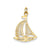 Sailboat Charm in 14k Gold