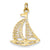 14k Gold Sailboat Charm hide-image