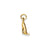 French Slipper Charm in 14k Gold
