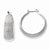 Silver-tone Textured Hoop Earrings