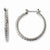 Silver-tone Textured Hoop Earrings