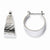 Silver-tone Textured Hoop Earrings