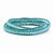 Amazonite & Crystal & Blue Quartz & Leather Multi-Wrap Bracelet