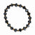 Black & Brown Glass Beads Stretch Bracelet
