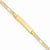 14K Yellow Gold Pave Figaro Link Id Child Bracelet