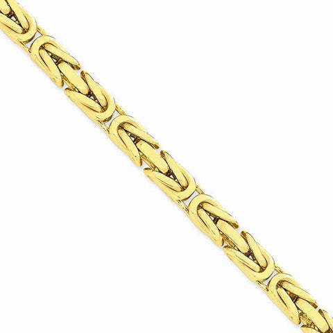 14K Yellow Gold Byzantine Chain Bracelet