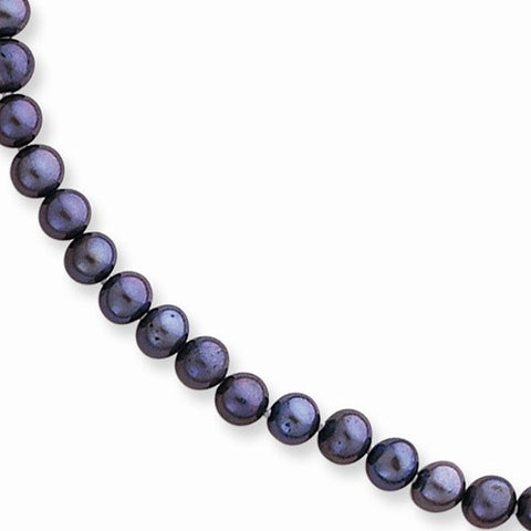 14K Yellow Gold 4.5-5Mm Black Freshwater Onion Cultured Pearl Bracelet