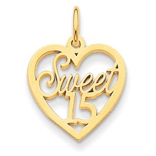 14k Gold Sweet 15 Charm hide-image