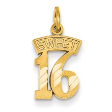 14k Gold Sweet 16 Charm hide-image
