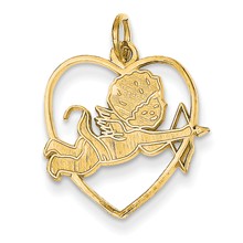 14k Gold Cupid in Heart Charm hide-image