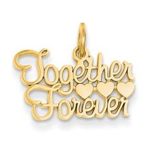 14k Gold Together Forever Charm hide-image