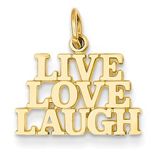 14k Gold Talking - Live Love Laugh Charm hide-image