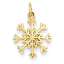 14k Gold Snowflake Charm hide-image
