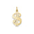 Dollar Sign Charm in 14k Gold