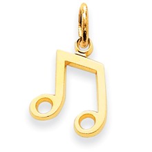 14k Gold Musical Note Charm hide-image
