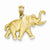 14k Gold Elephant pendant, Dazzling Pendants for Necklace