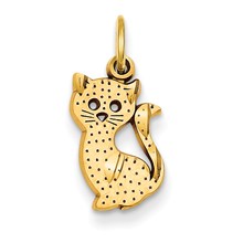 14k Gold Kitty Cat Charm hide-image