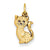 14k Gold Kitty Cat Charm hide-image