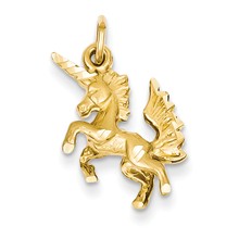 14k Gold Dancing Unicorn Charm hide-image