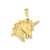 Unicorn Head Charm in 14k Gold