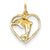 14k Gold Dolphin in Heart Charm hide-image
