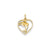 Dolphin in Heart Charm in 14k Gold