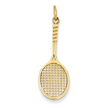 14k Gold Tennis Racquet Charm hide-image