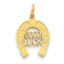 14k Gold Horseshoe Good Luck Charm hide-image