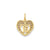 16 Heart Charm in 14k Gold