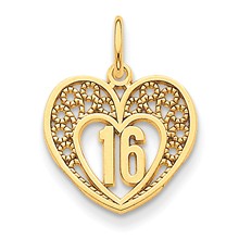 14k Gold 16 Heart Charm hide-image