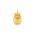 Satin D/C King Tut Charm in 14k Gold