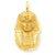 14k Gold Satin D/C King Tut Charm hide-image