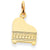 14k Gold Piano Charm hide-image