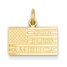 14k Gold God Bless America Flag Charm hide-image