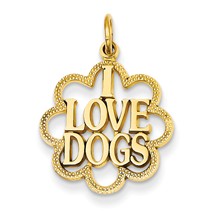 14k Gold I Love Dogs Charm hide-image