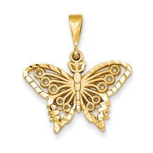 14k Gold Butterfly Charm hide-image