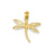 Dragonfly Charm in 14k Gold