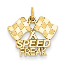 14k Gold Racing Flags with Speed Freak Charm hide-image
