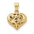 14k Gold Fancy Heart Charm hide-image