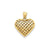 Fancy Mesh Heart Charm in 14k Gold