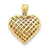 14k Gold Fancy Mesh Heart Charm hide-image