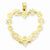 14k Gold Large Floral Heart Pendant, Pendants for Necklace