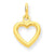 14k Gold Solid Polished Flat-Backed Heart Charm hide-image