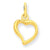 14k Gold Solid Polished Flat-Backed Heart Charm hide-image