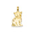 Polished Cat Charm in 14k Gold