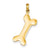 14k Gold Solid Polished Dog Bone Charm hide-image
