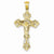 14k Gold INRI Fleur De Lis Crucifix pendant, Stylish Pendants for Necklace