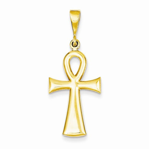 14k Gold Egyptian Ankh Cross Pendant, Pendants for Necklace